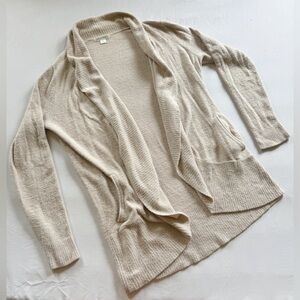 Barefoot Dreams- Cozy Cream Open-Front Cardigan Sweater size L/XL